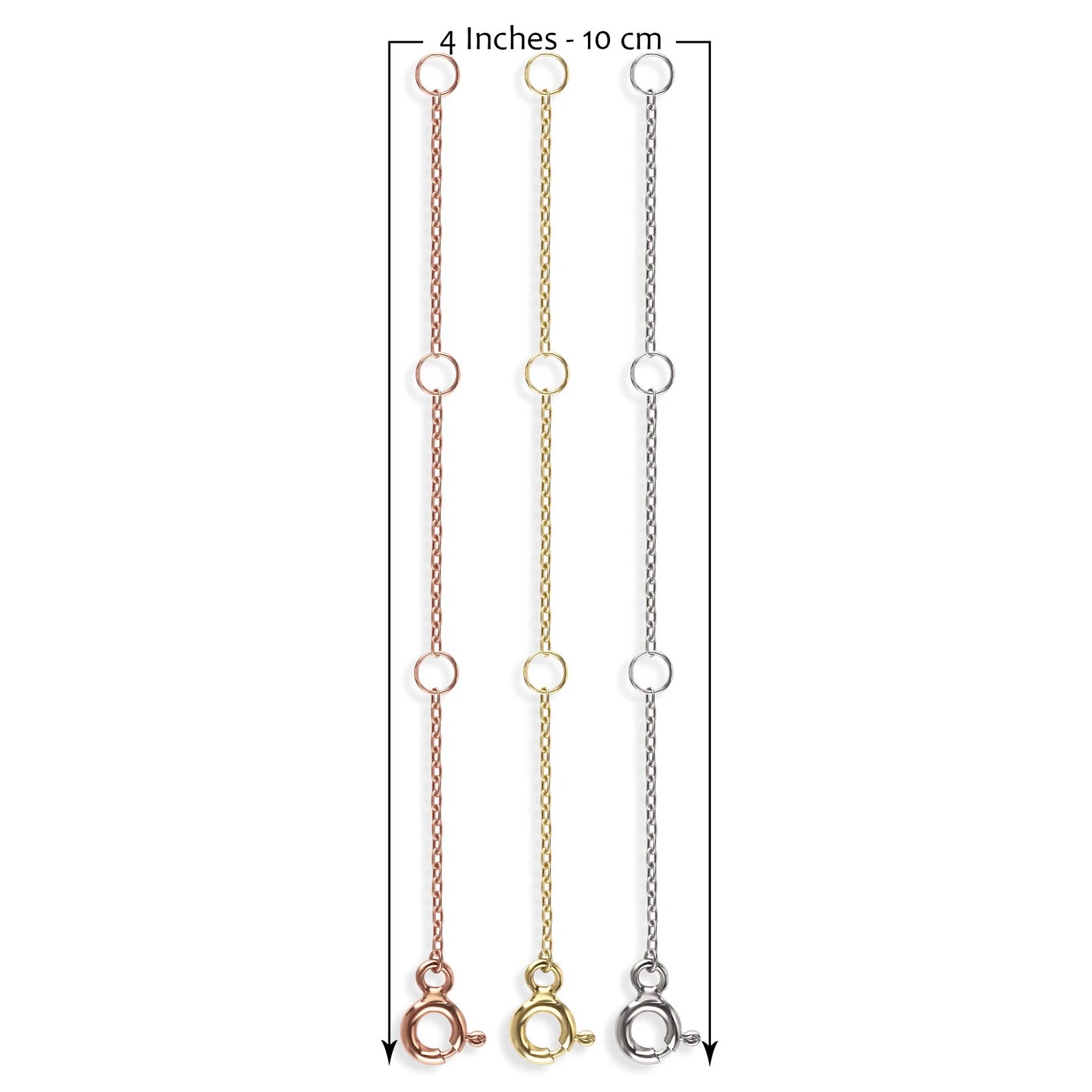 Gold Chain Extender - 925 Silver Necklace Extender