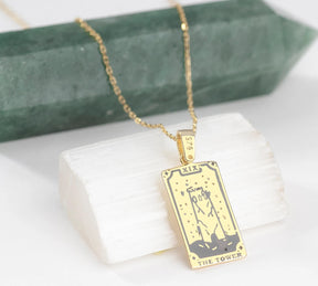 Tarot Card Necklace, 925 Sterling Silver Astrology Jewelry