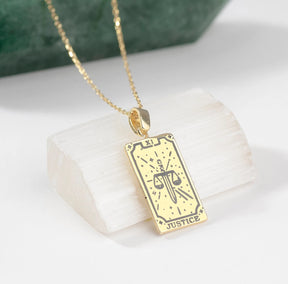 Tarot Card Necklace, 925 Sterling Silver Astrology Jewelry