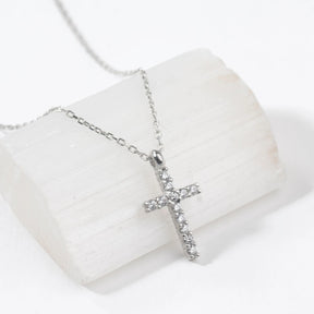 Gold Cross Necklace, Dainty Silver Cross Necklace for Women