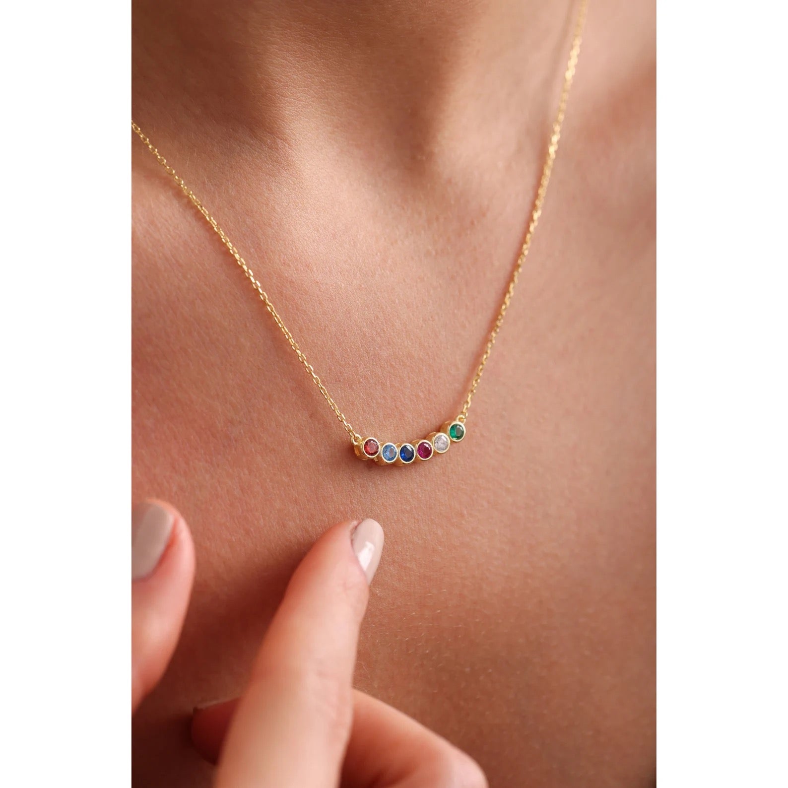 Birthstone Necklace - Family Birthstone Necklace