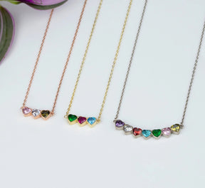 Family Birthstone Necklace for Woman