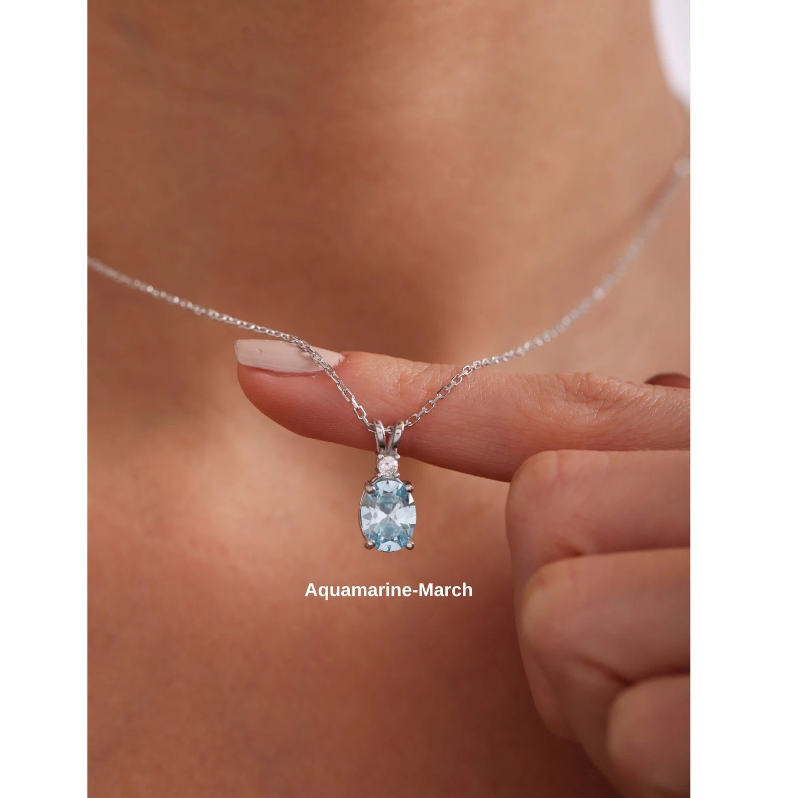 Diamond Cut Birthstone Necklace for Her, Gold Vermeil Fine Jewelry