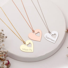 Mother and Daughter Name Necklace Set, Matching mother & daughter necklace