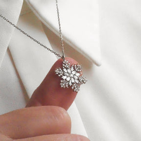 Winter Wonder Jewelry, Frosty Flakes Holiday Snowflake Necklace