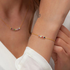 Family Gift Birthstone Dainty Bracelet for your lover