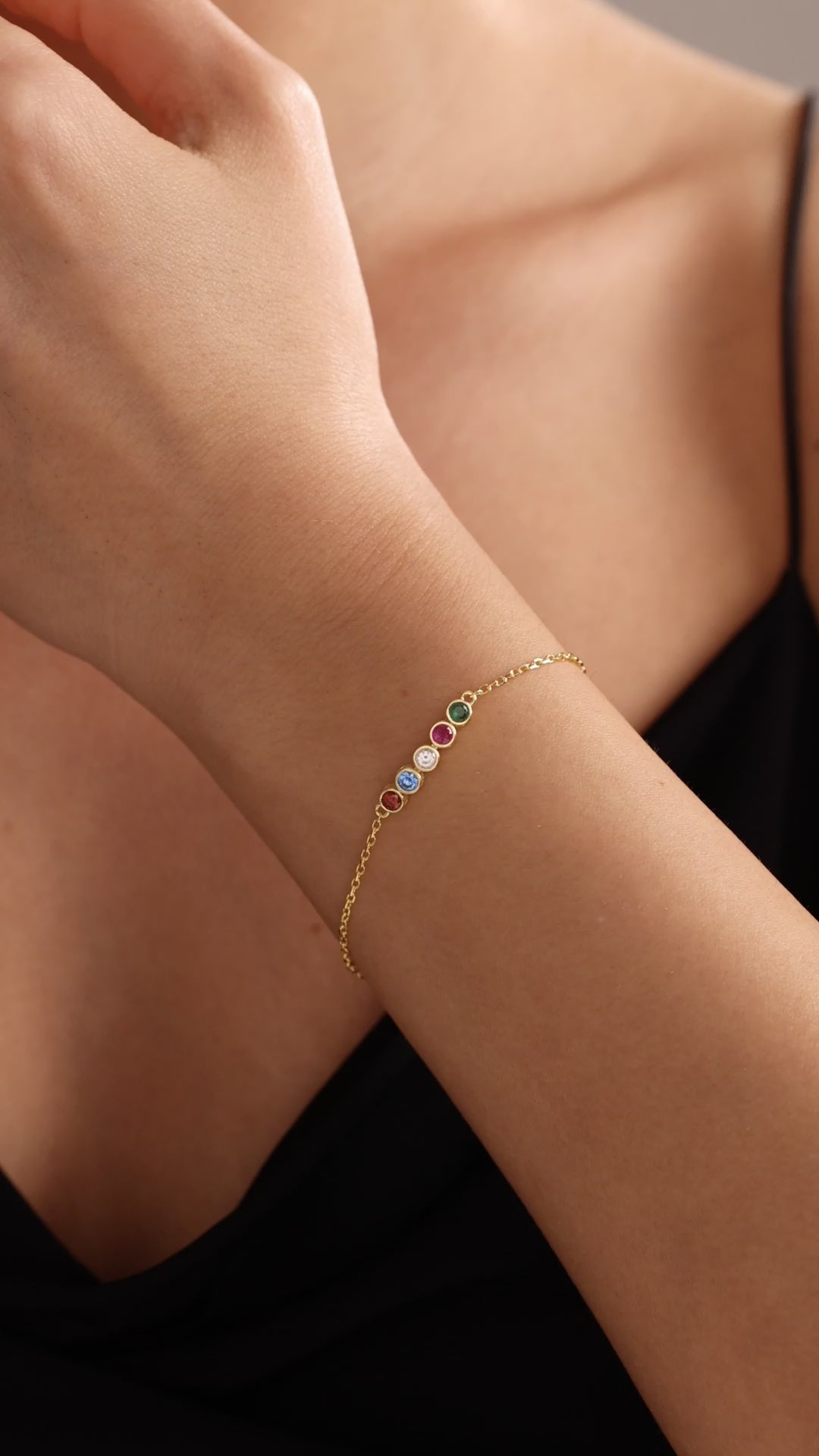 Family Gift Birthstone Dainty Bracelet for your lover